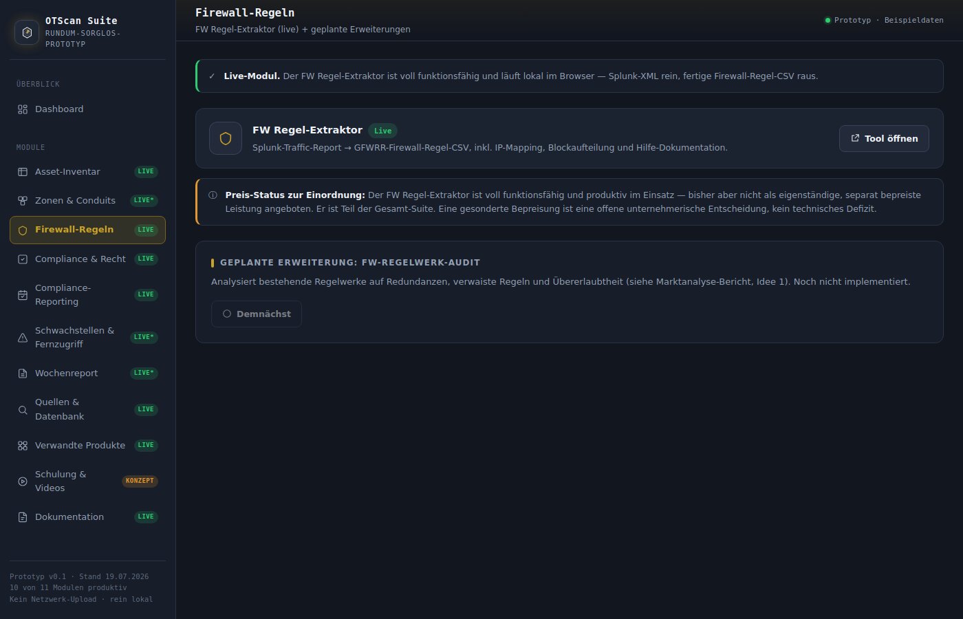 OTScan Suite: Firewall-Regel-Extraktor